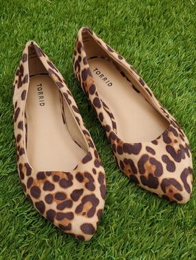 Torrid Leopard-Print Pointed Flats Size 8W